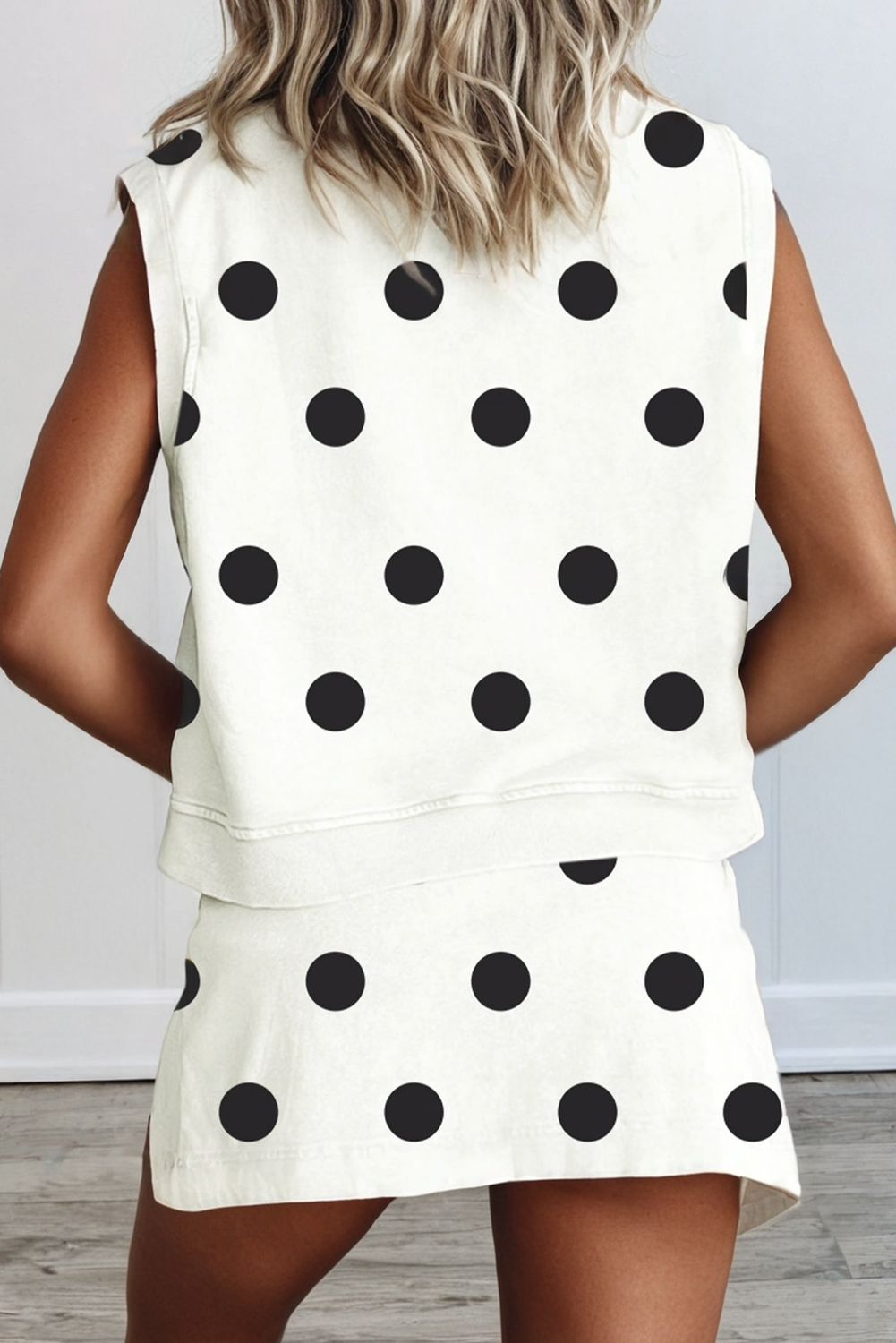 Polka Dot Split Skort Set