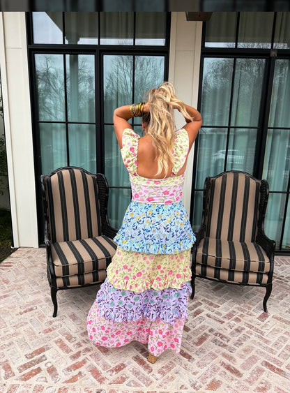 Rainbow Floral Swim Set