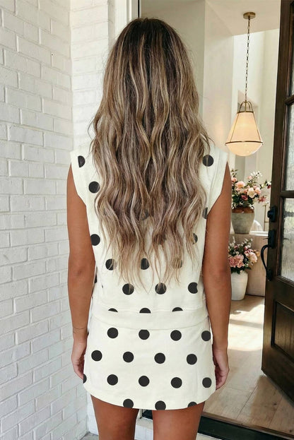 Polka Dot Split Skort Set