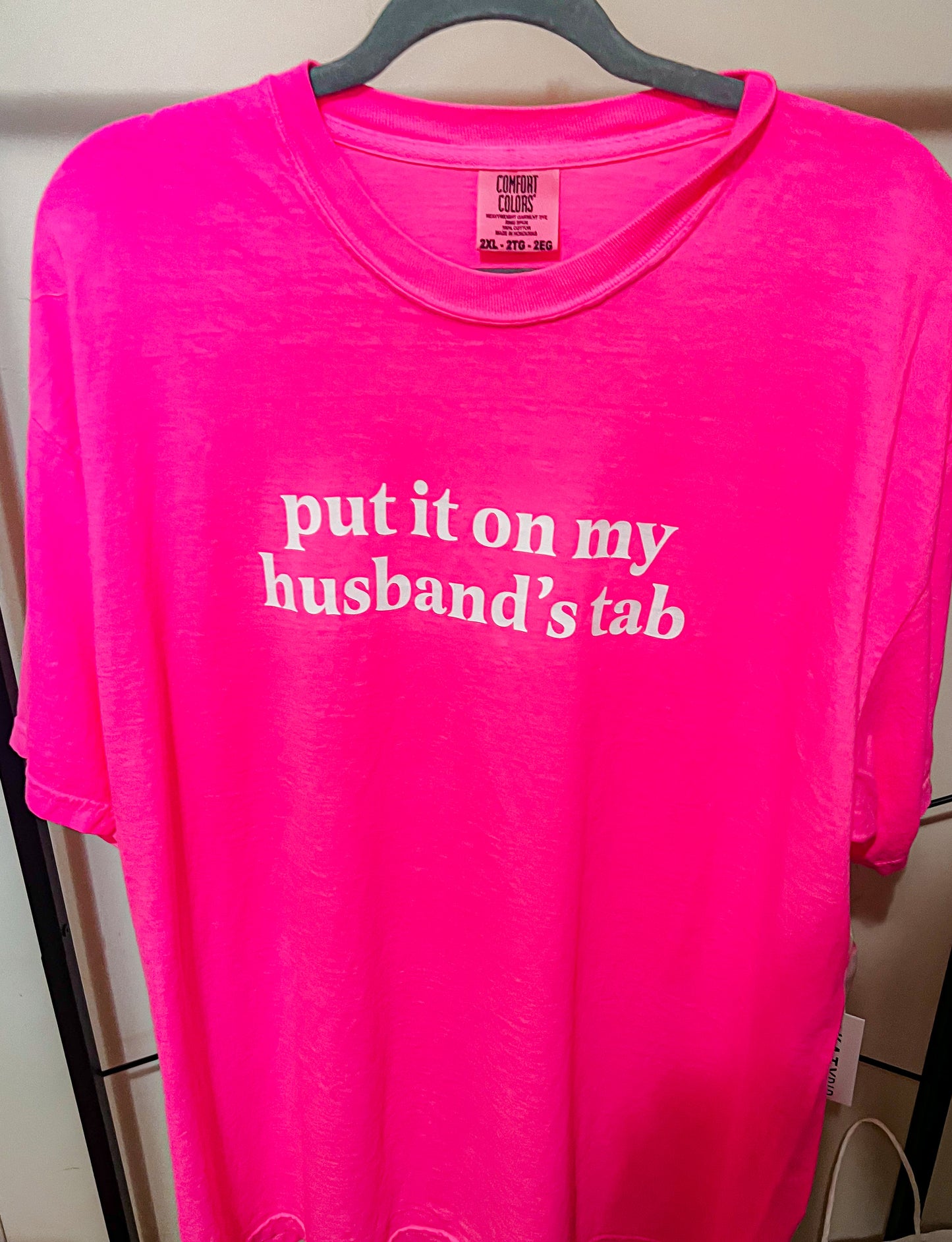 Put It On My Husband's Tab Graphic Tee
