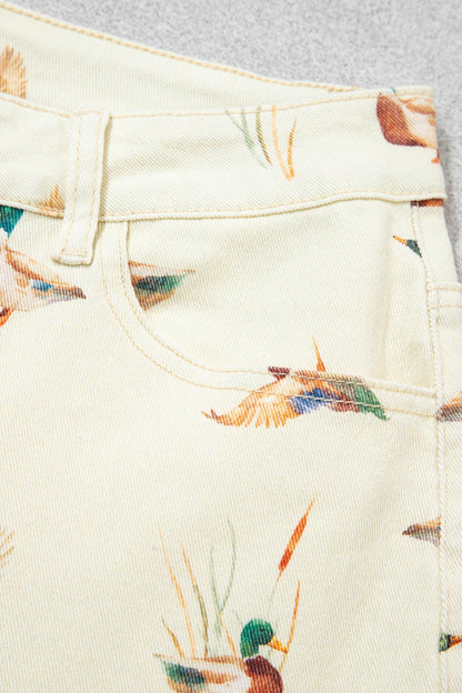 Western Mallard Cuffed Hem Shift Jeans