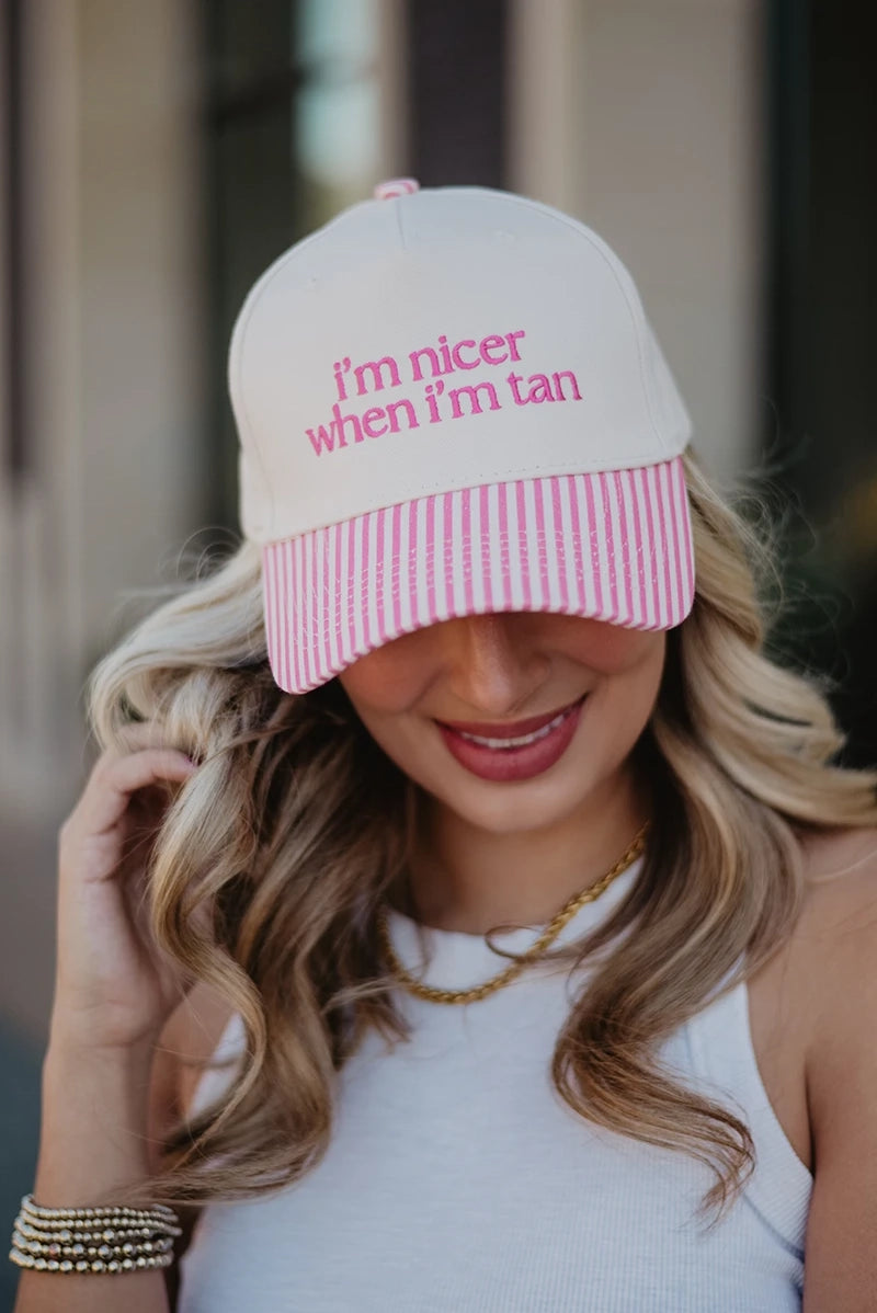 "I'm Nicer When I'm Tan" Two Tone Hat
