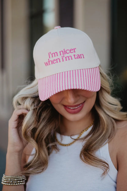 "I'm Nicer When I'm Tan" Two Tone Hat