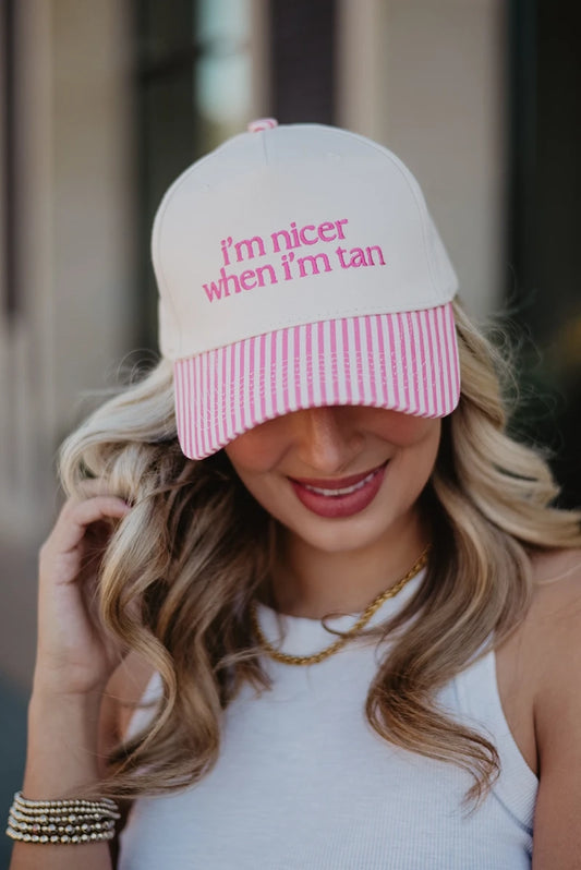 "I'm Nicer When I'm Tan" Two Tone Hat